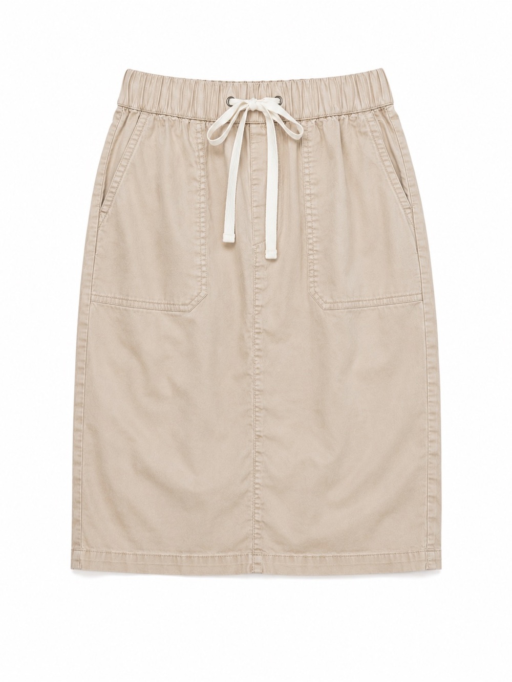 Pact Organic Cotton Daily Twill Skirt Khaki Tan Utility Aesthetic Medium